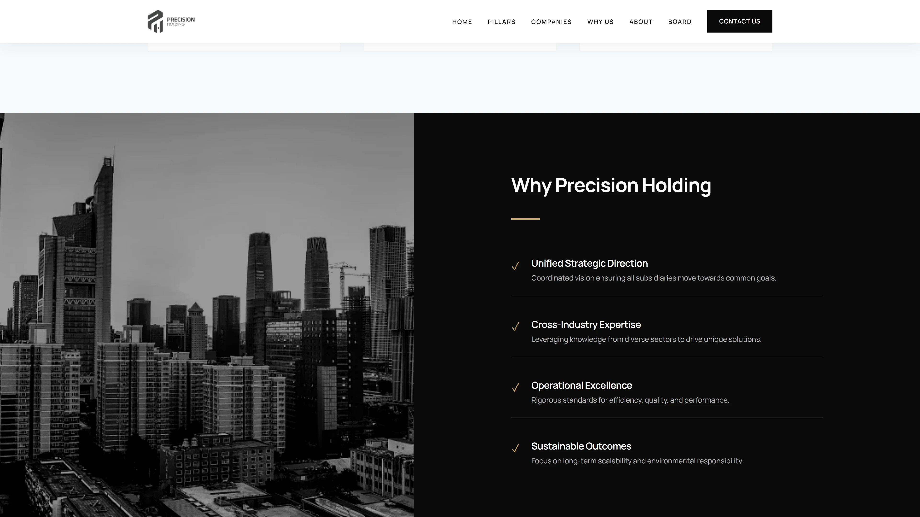 معرض الصور: Precision Holding (القابضة الدقيقة): موقع مؤسسي لمجموعة قابضة متعددة القطاعات - لقطة شاشة من 4