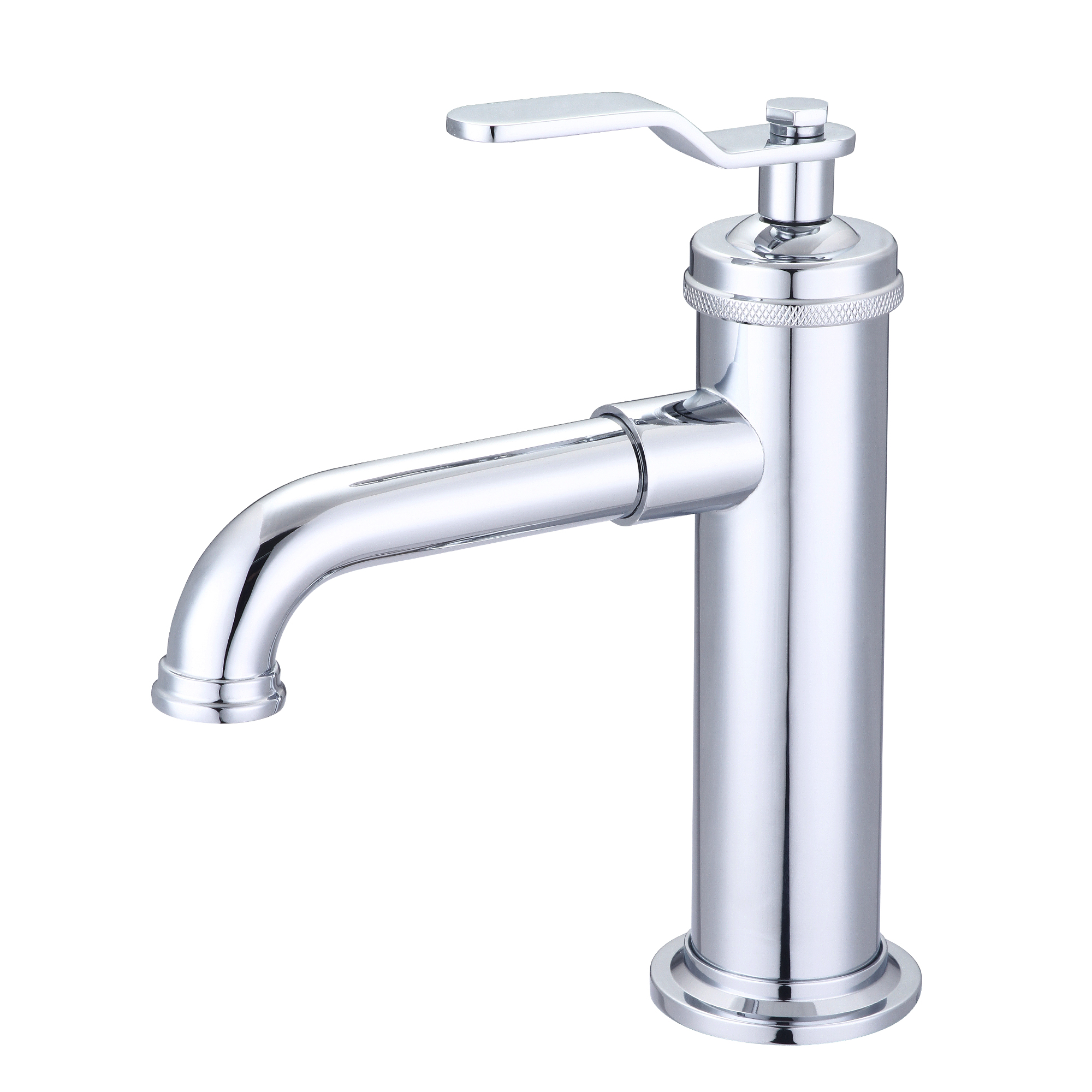 Modern Streamlined Cylindrical Deck Mount Single Faucet F7-0001