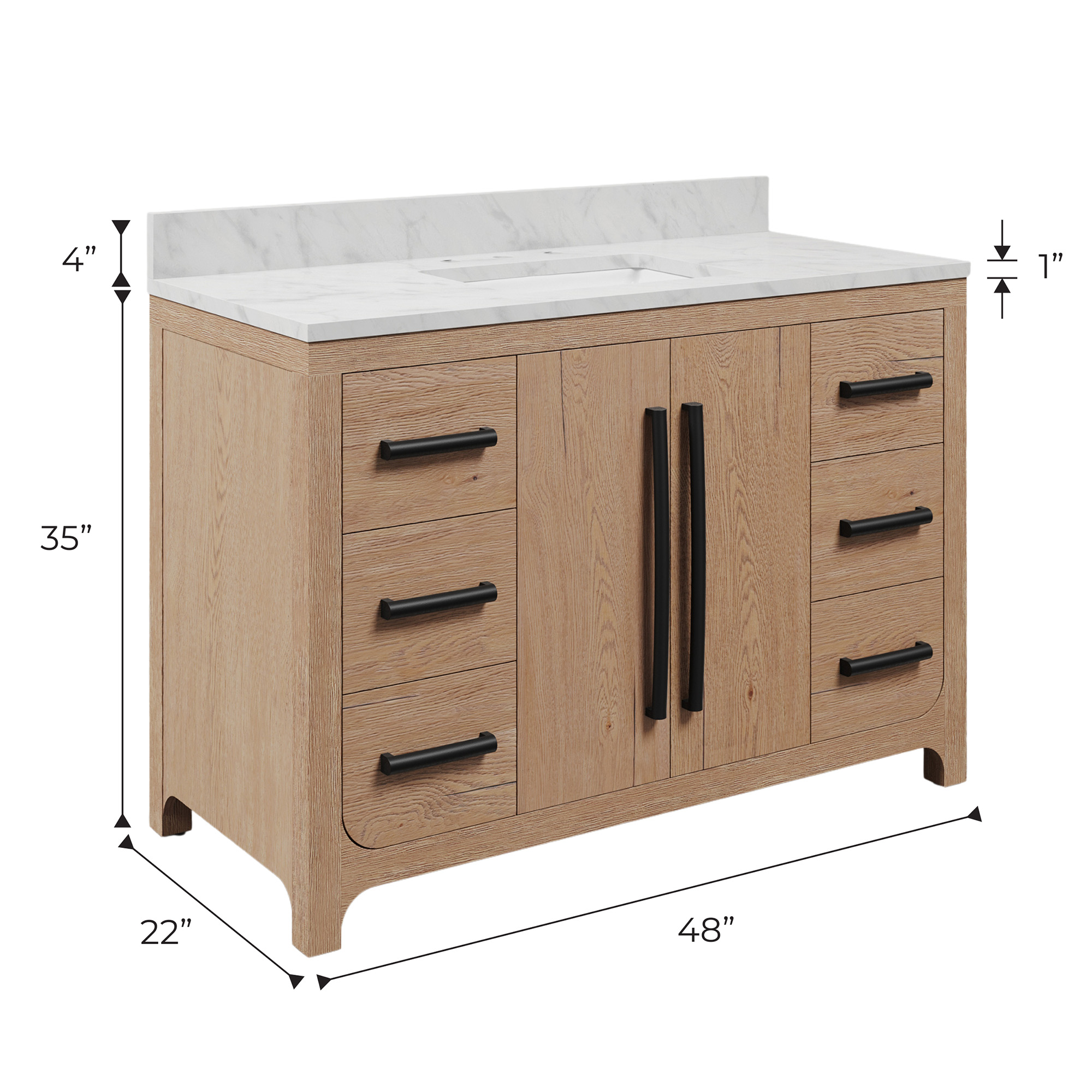 Weathered Oak / ['Matte Black']