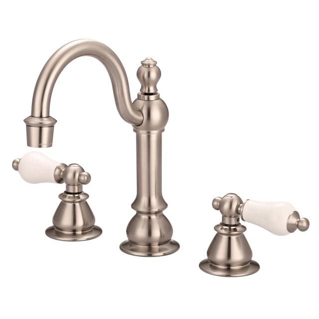Brushed Nickel / Porcelain Lever Handles