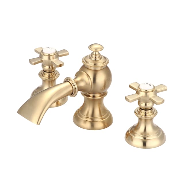 Satin Gold / Flat Metal Cross Handles