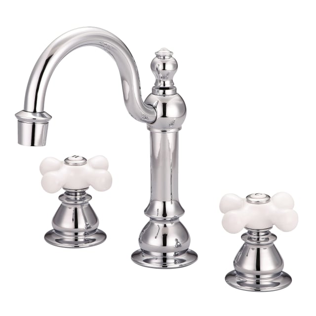 Chrome / Porcelain Cross Handles