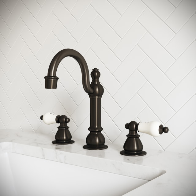 Oil Rubbed Bronze / Porcelain Hot & Cold Labeled Lever Handles