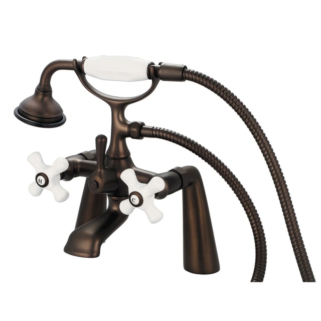 Oil Rubbed Bronze / Porcelain Cross Handles