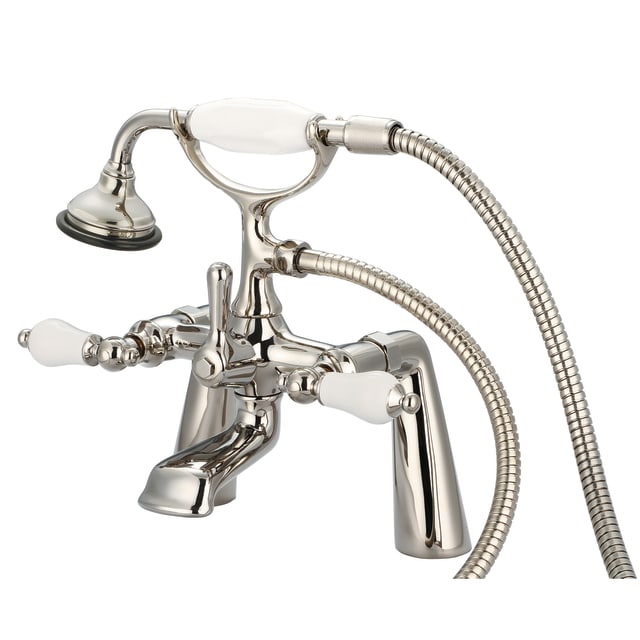 Polished Nickel / Porcelain Lever Handles