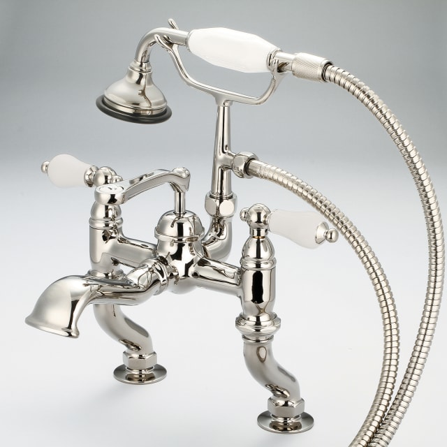 Polished Nickel / Porcelain Lever Handles
