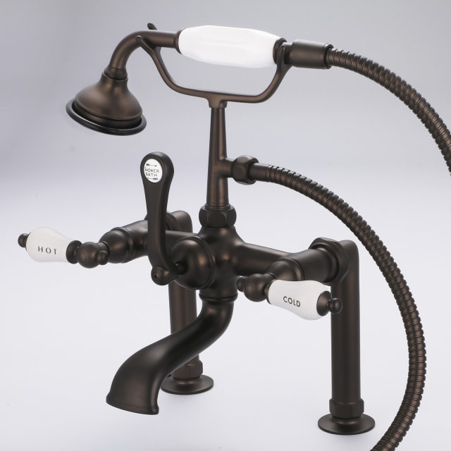 Oil Rubbed Bronze / Porcelain Hot & Cold Labeled Lever Handles