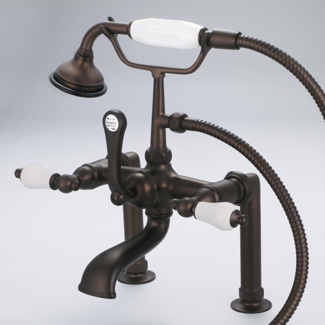 Oil Rubbed Bronze / Porcelain Lever Handles