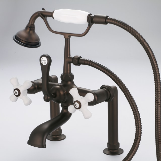 Oil Rubbed Bronze / Porcelain Cross Handles