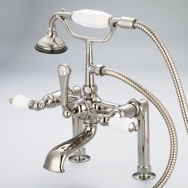 Polished Nickel / Porcelain Lever Handles