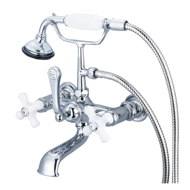 Chrome / Porcelain Cross Handles