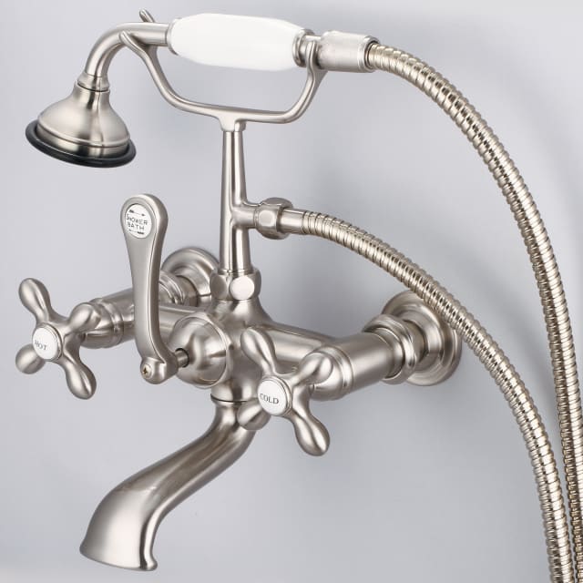 Brushed Nickel / Astley Classic Metal Cross Handles