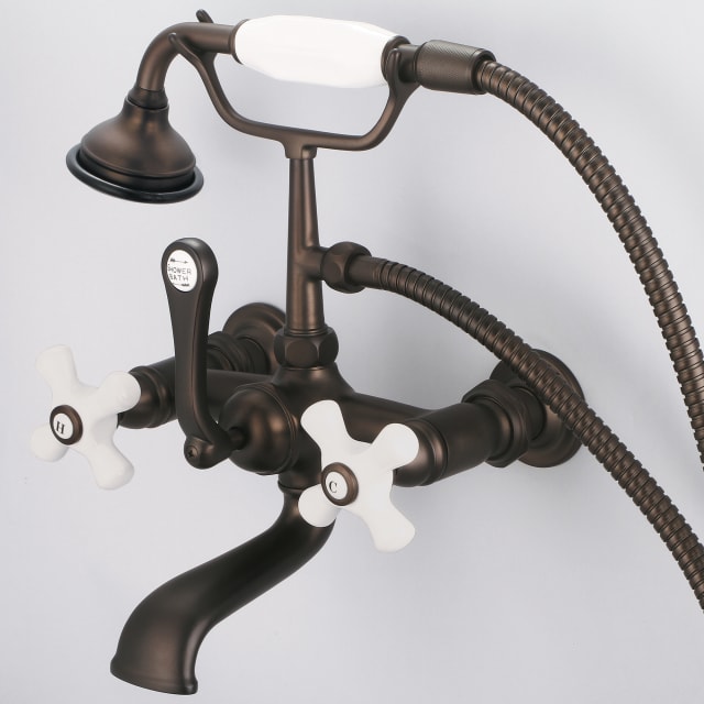 Oil Rubbed Bronze / Porcelain Cross Handles