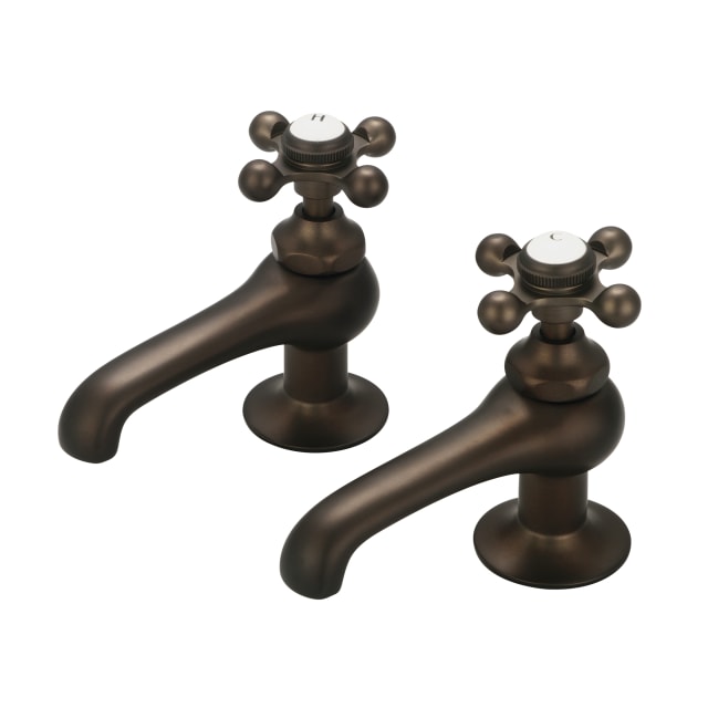 Oil Rubbed Bronze / British Classic Compact Metal Cross handles