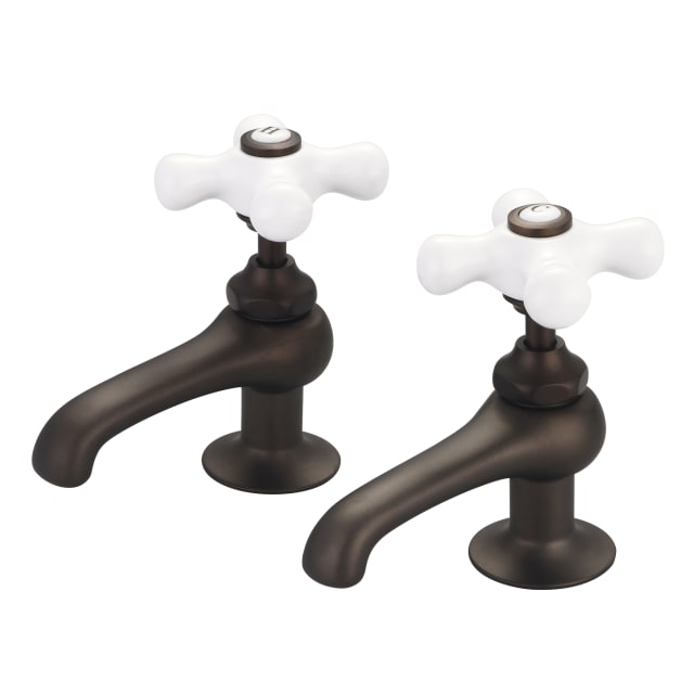 Oil Rubbed Bronze / Porcelain Cross Handles