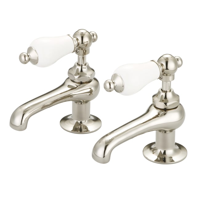 Polished Nickel / Porcelain Lever Handles