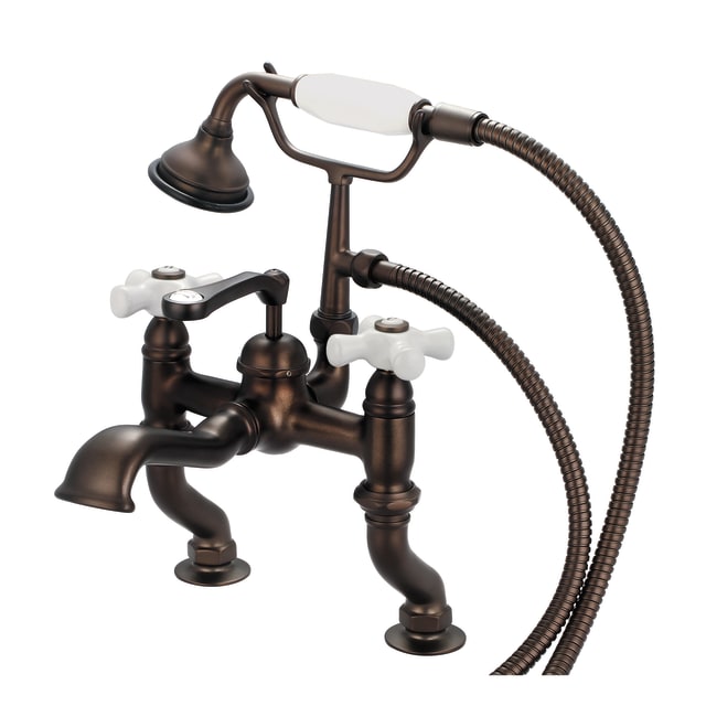 Oil Rubbed Bronze / Porcelain Cross Handles