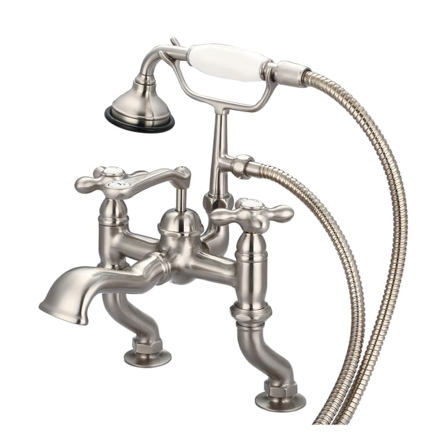 Brushed Nickel / Astley Classic Metal Cross Handles