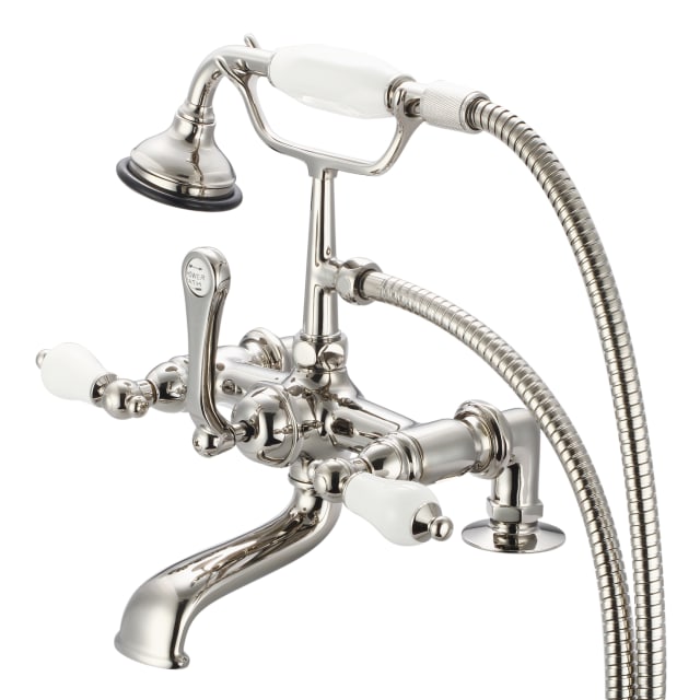 Polished Nickel / Porcelain Lever Handles