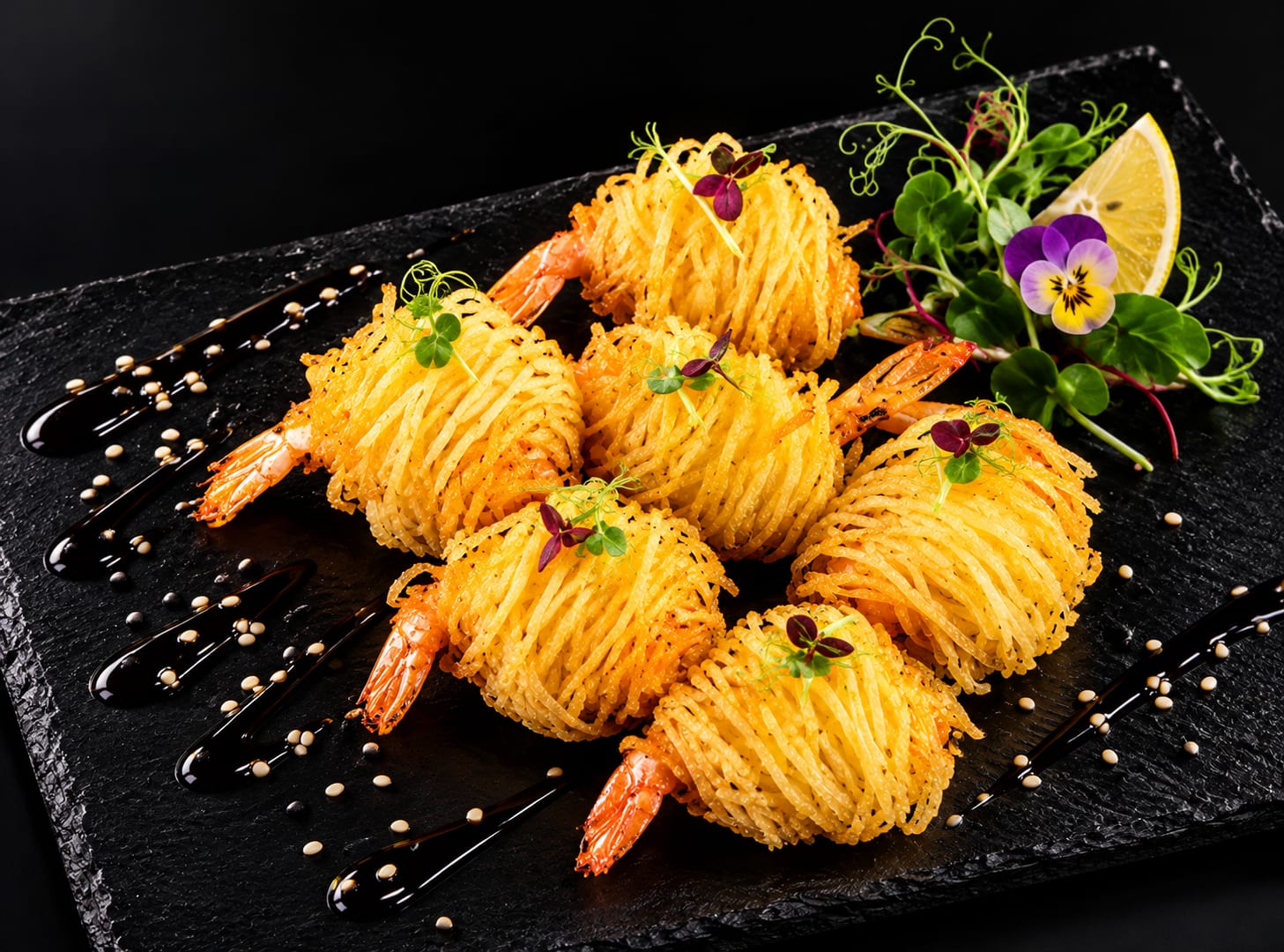 Garnelen im Kartofelnest ( 5 Stück) sushi in saarlouis