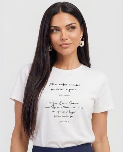 Camiseta Feminina T-Shirt Amada de Deus