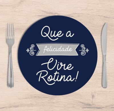 Kit: 4 Capas de SOUSPLAT Redondo Vire Rotina