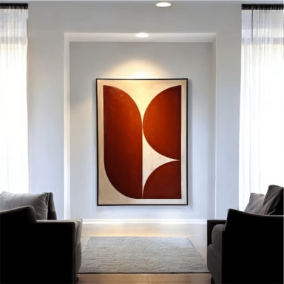 Tela Decorativa Grande Aurora Vermelho