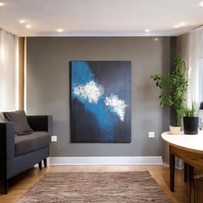 Tela Decorativa Grande Zara Azul