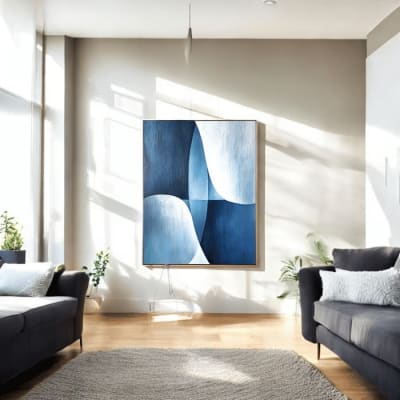 Tela Decorativa Grande Alana Azul