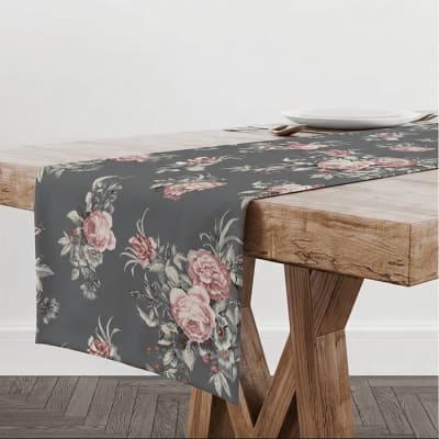 Trilho de Mesa Caminho de Mesa Frida Cinza - 50x140cm -