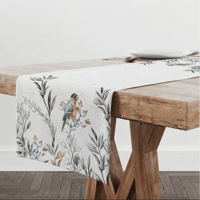 Trilho de Mesa Caminho de Mesa  Sophia Azul - 50x140cm -