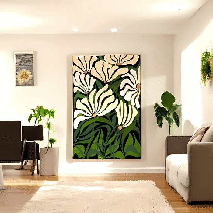 Tela Decorativa Grande Olivia Verde