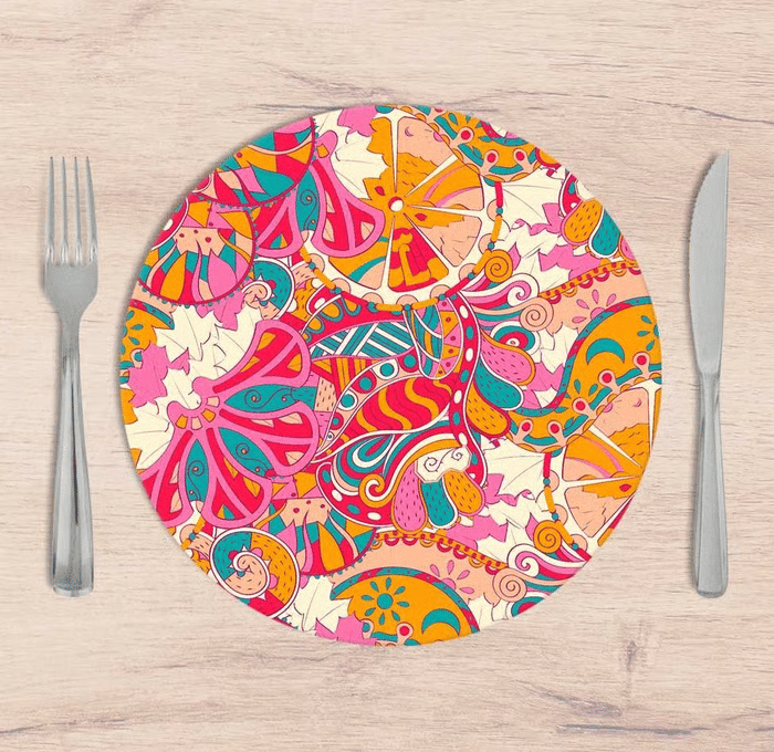 Kit: 4 Capas de SOUSPLAT Redondo Artistic - 35x35