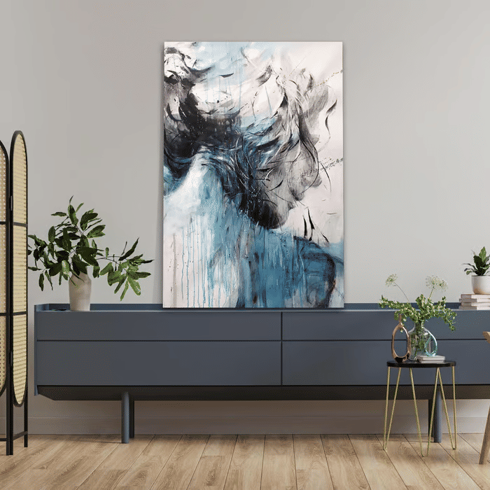 Tela Decorativa Grande Blue Feel
