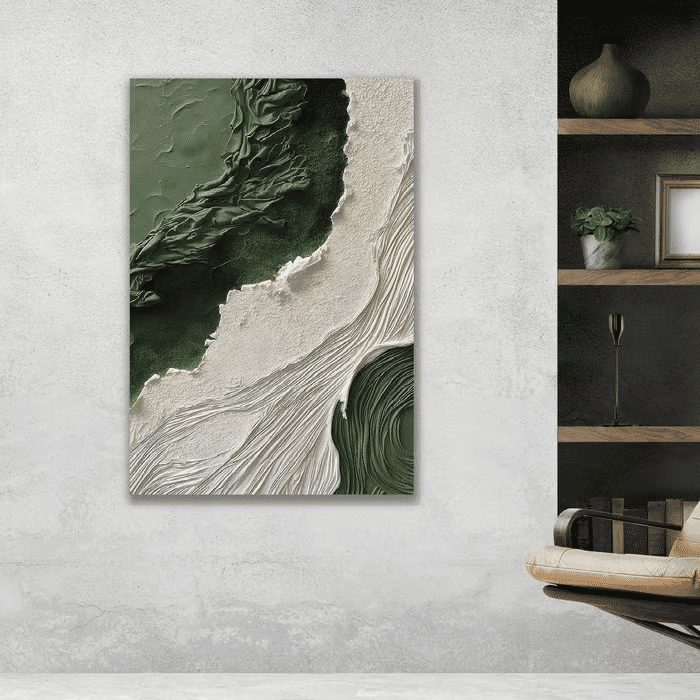 Tela Decorativa Grande Texture Green