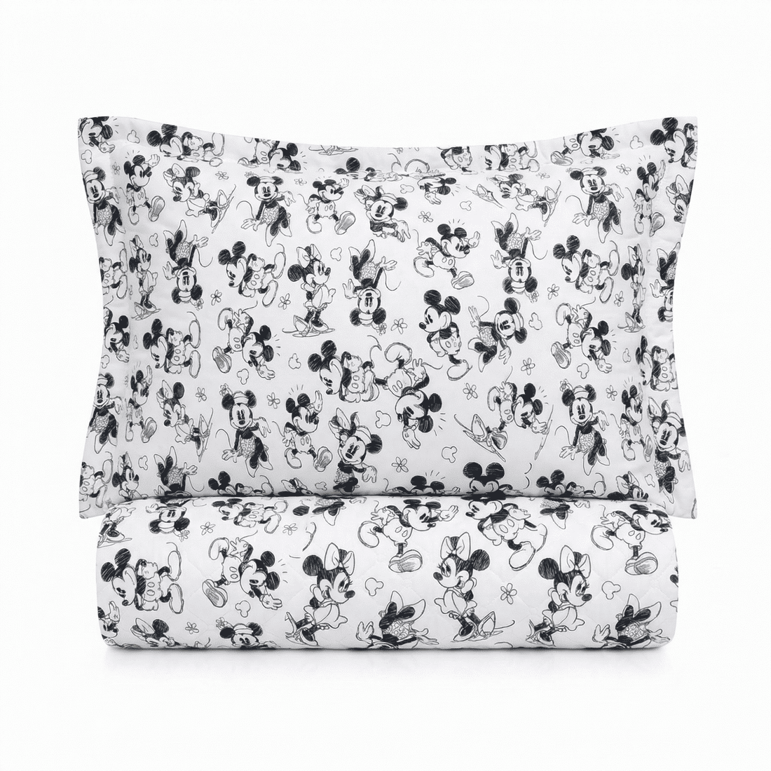 Kit:1 Cobre-leito Bouti de Microfibra Ultrassonic Estampa + Porta-Travesseiros - Infantil Mickey ...