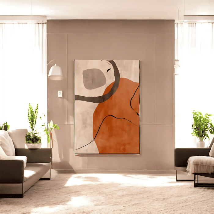 Tela Decorativa Grande Amelie Bege