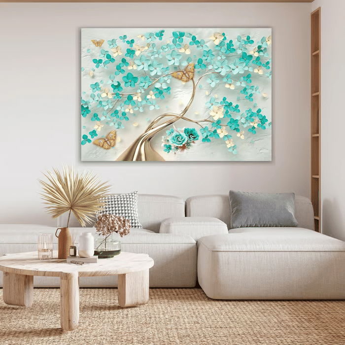 Tela Decorativa Grande Green Cherry