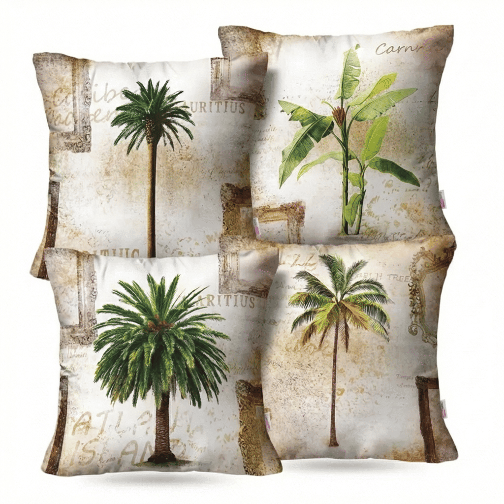 Kit: 4 Capas de Almofada Decorativas Tropical Sand