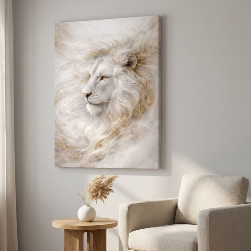Tela Decorativas Grande Leao Gold