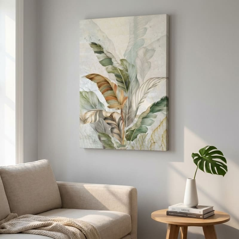 Tela Decorativa Grande Tropical Leaves