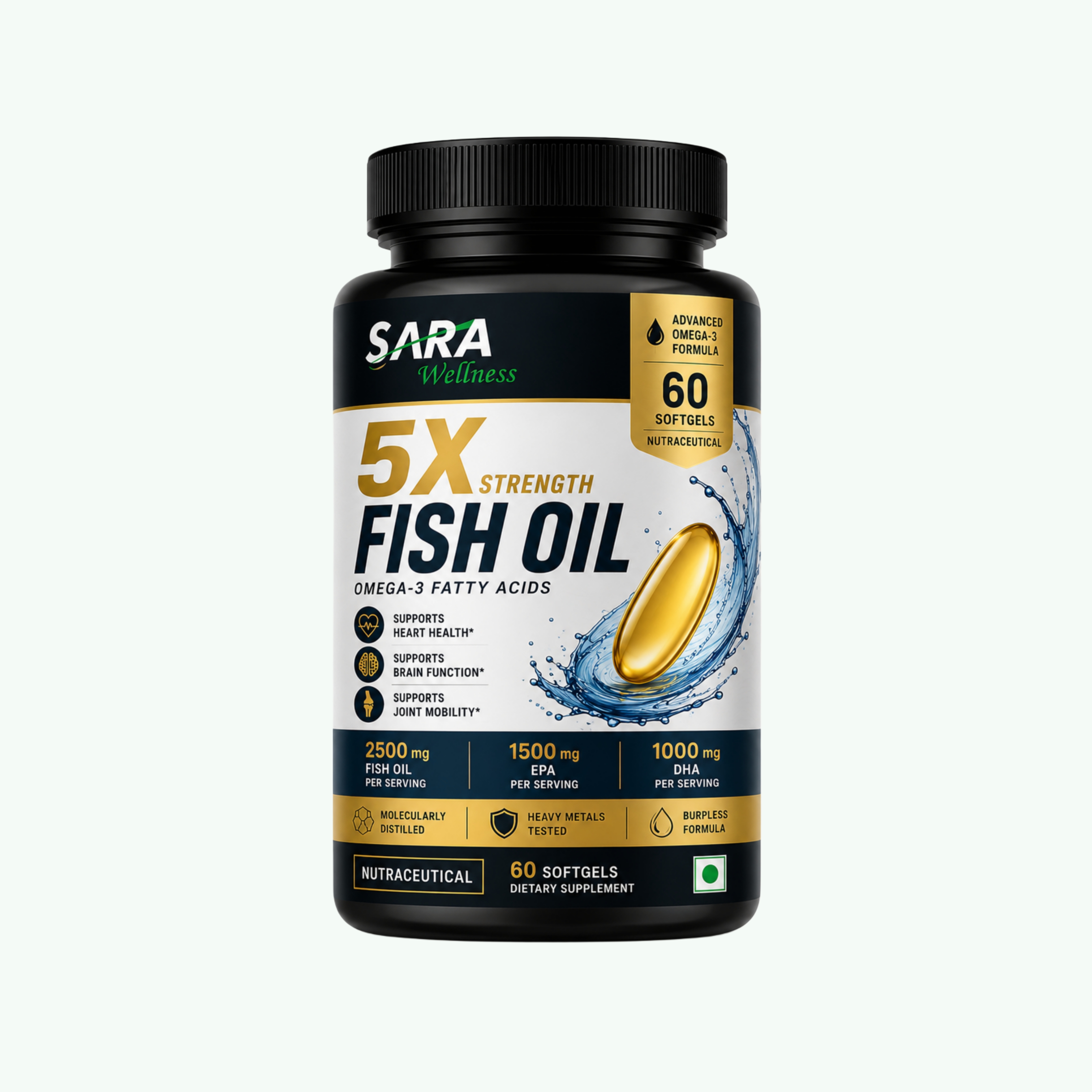 5X Strength Fish Oil 60's