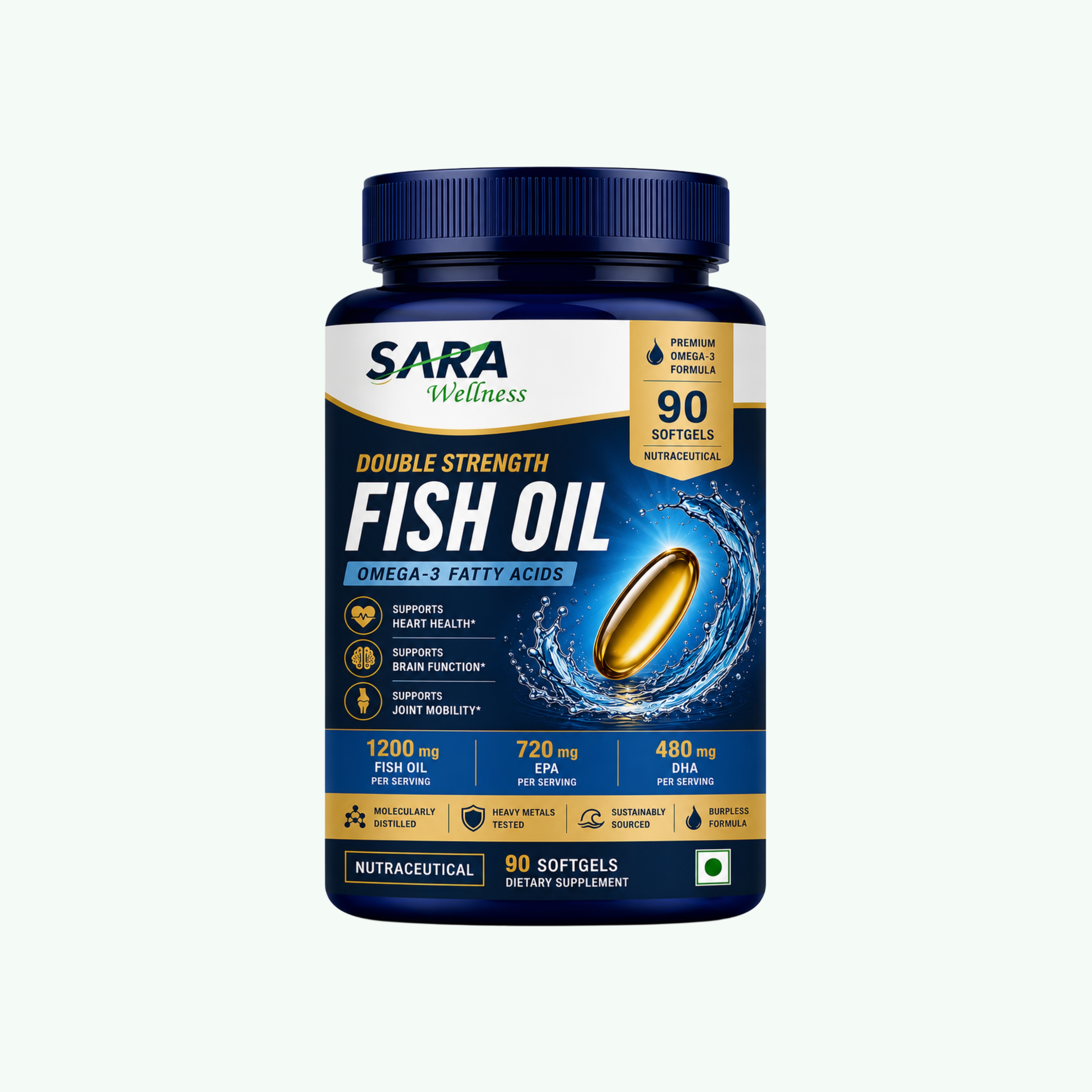 Double Strength Fish Oil 90's