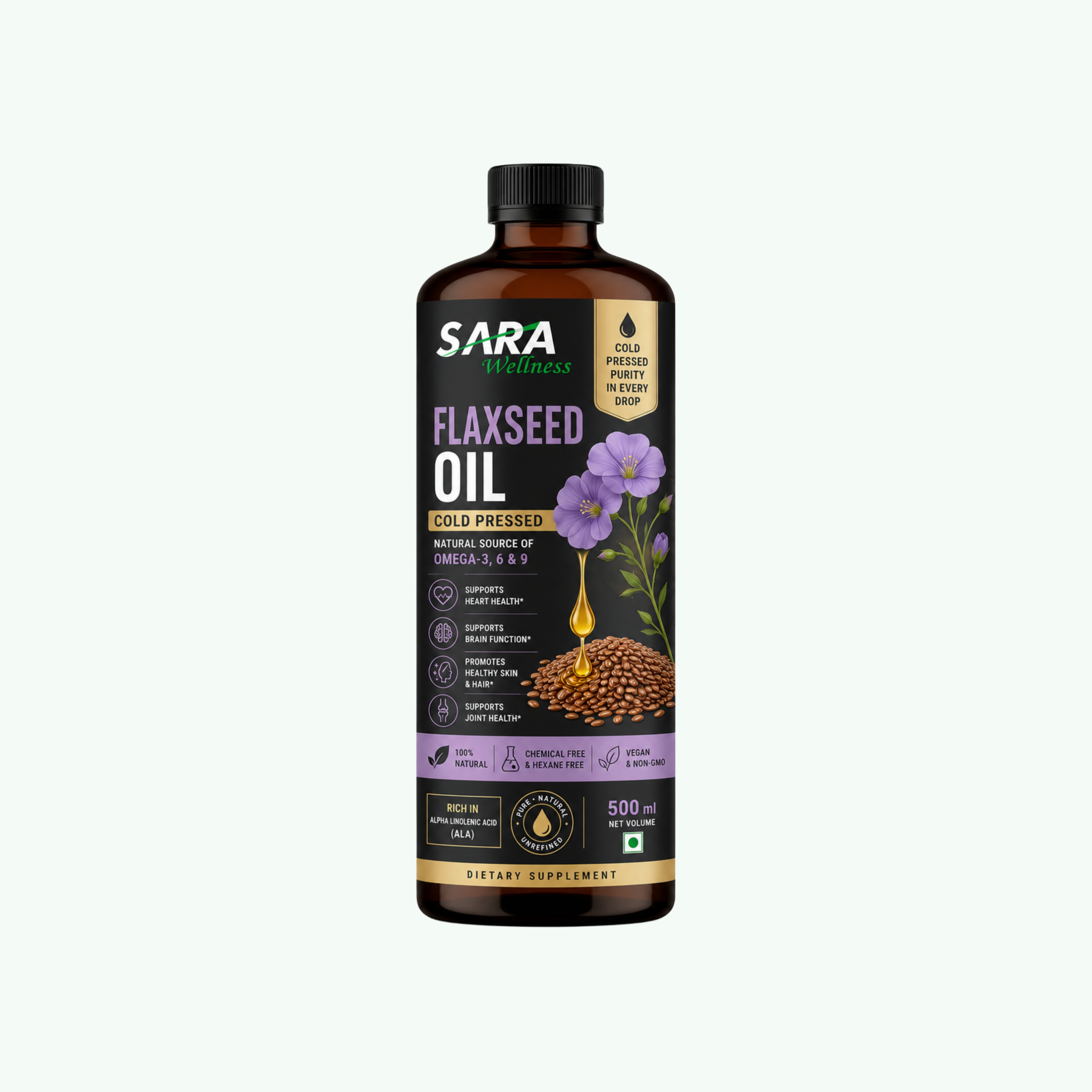 Flaxseed Oil Cold Pressed 500ml