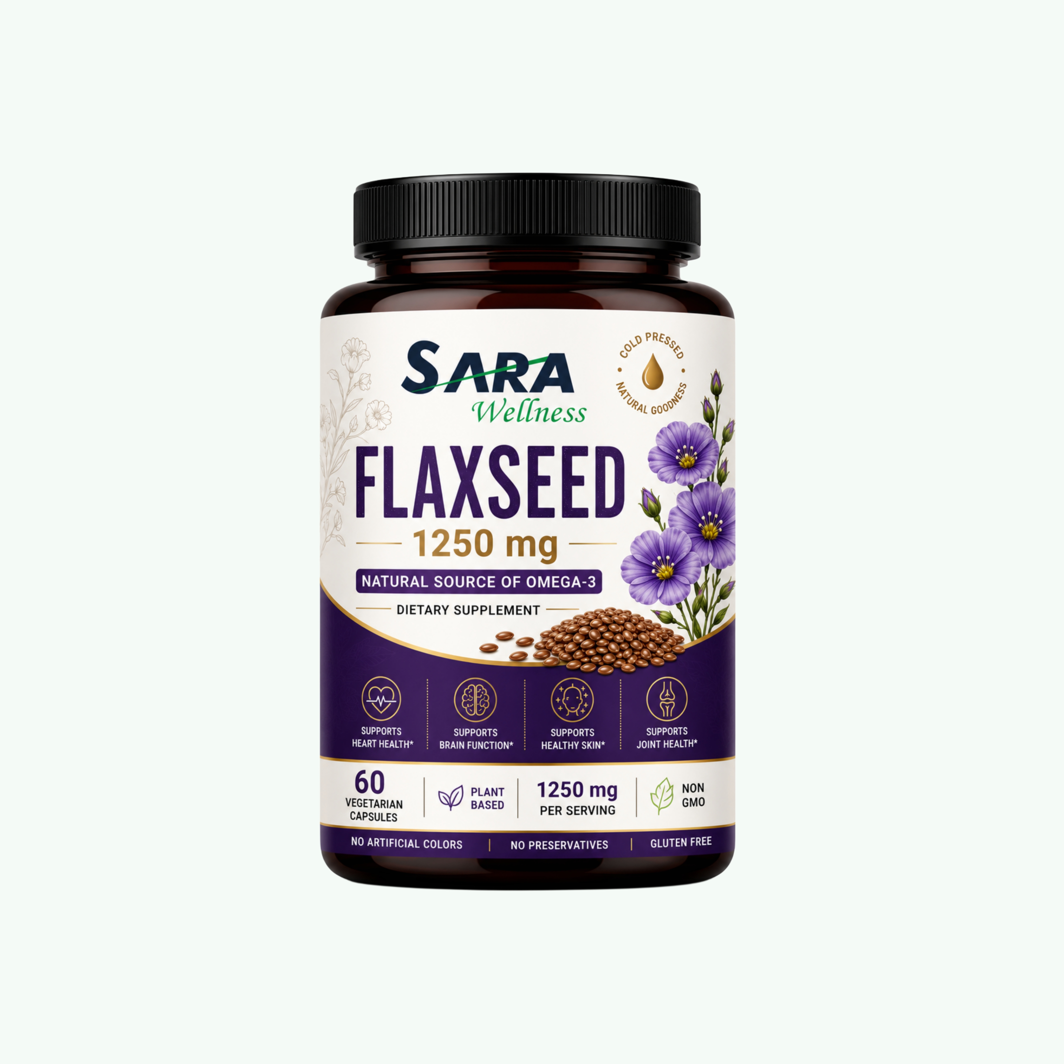 Flaxseed 1250mg Capsules 60's