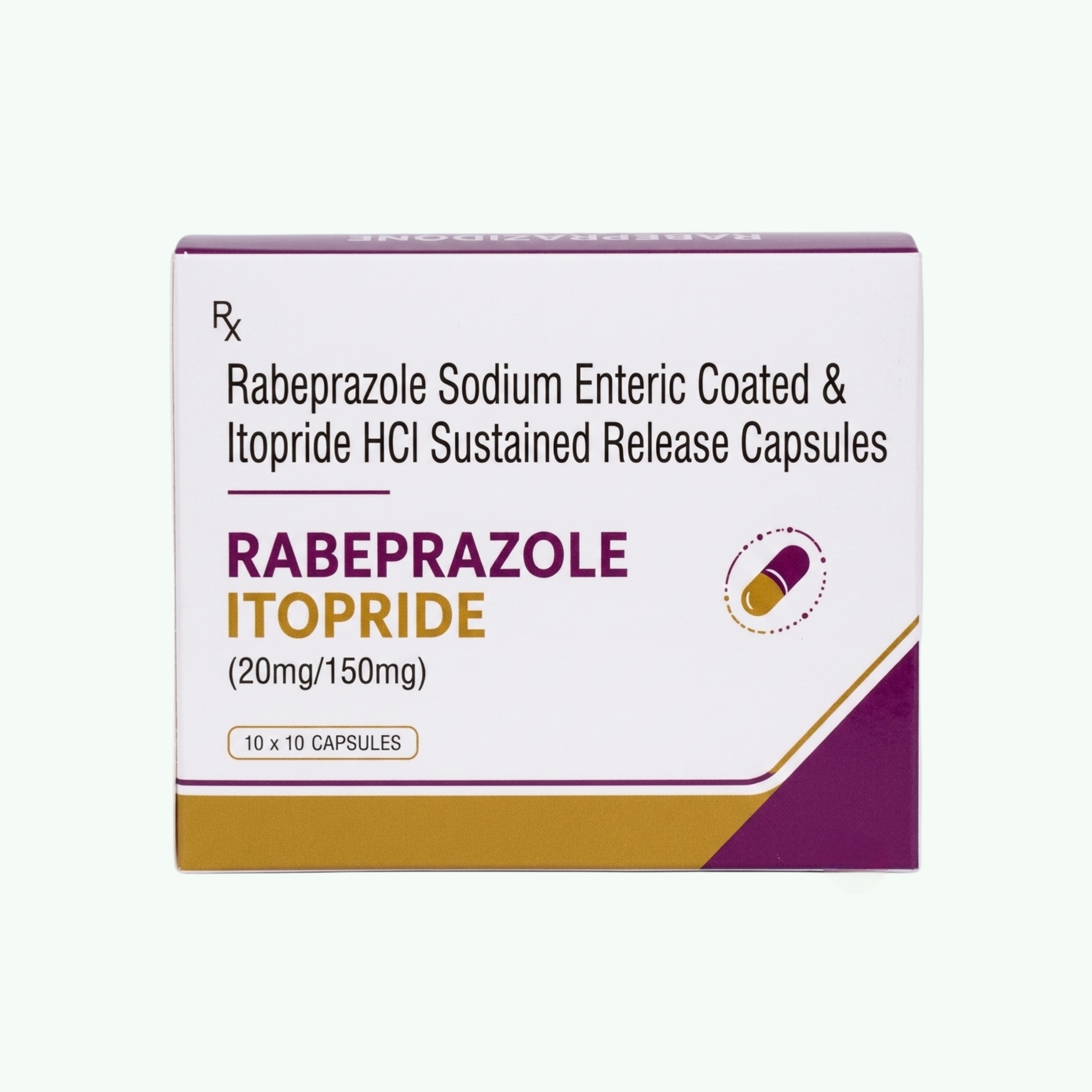 Rabeprazole Sodium Enteric Coated & Itopride HCl Sustained Release Capsules (20mg/150mg)