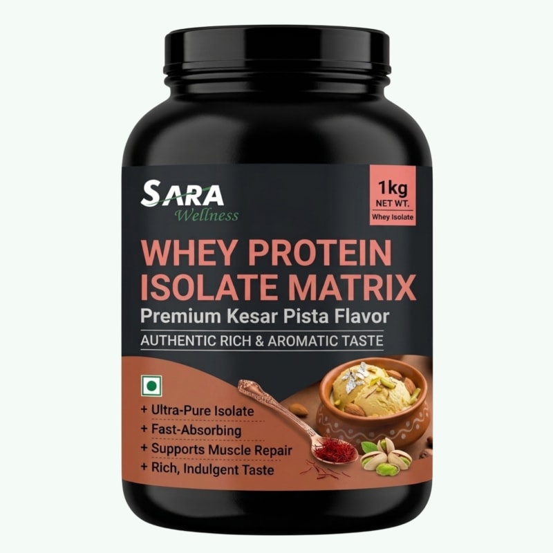 Whey Protein Isolate 1Kg Kesar Pista