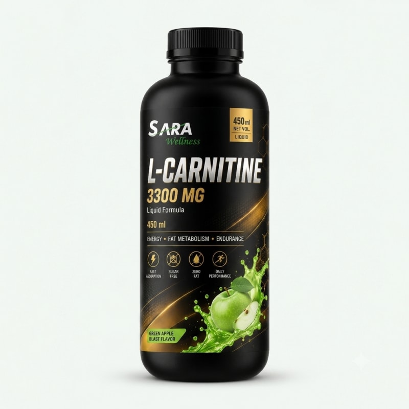 L-Carnitine 3300MG Liquid 450ml Green Apple
