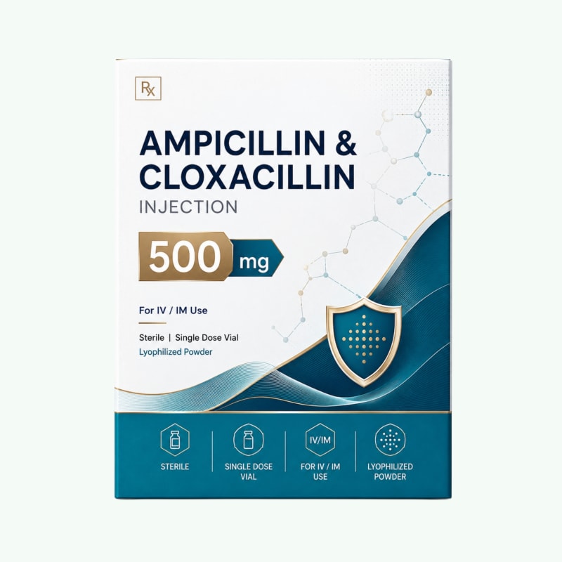Ampicillin & Cloxacillin Injection 500mg