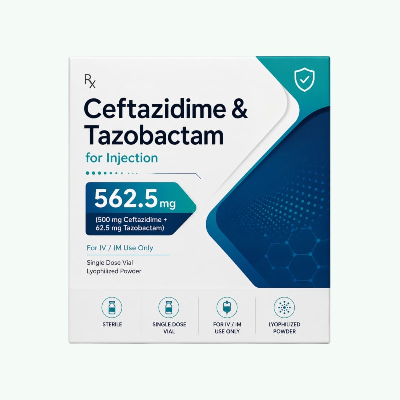 Ceftazidime & Tazobactam for Injection 562.5mg